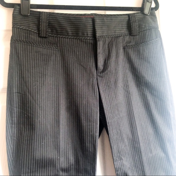 NWOT Banana Republic Black Pinstripe Ankle Pants 6 - Picture 2 of 6